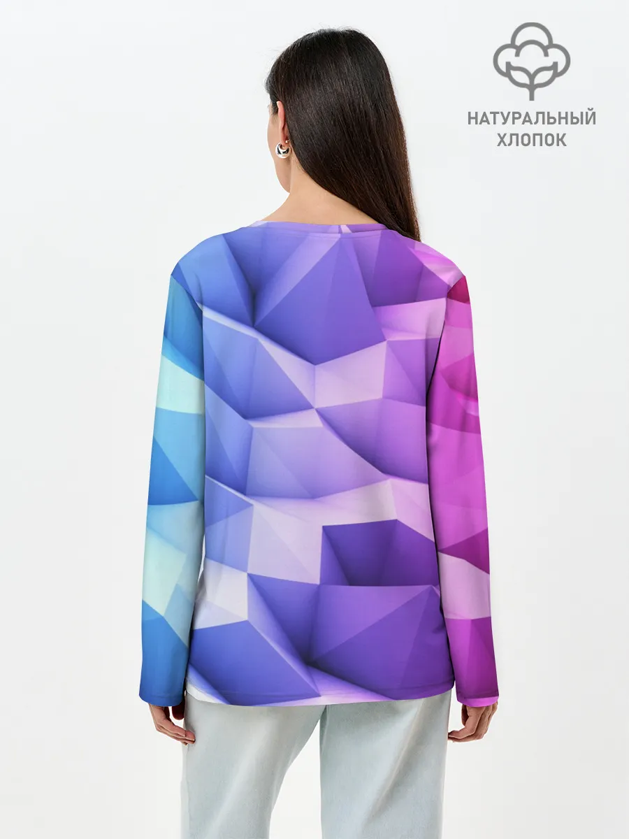 Лонгслив женский. Хлопок / Текстура