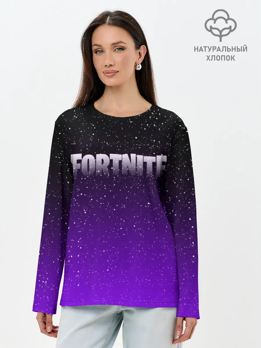 Лонгслив женский. Хлопок / FORTNITE SPACE