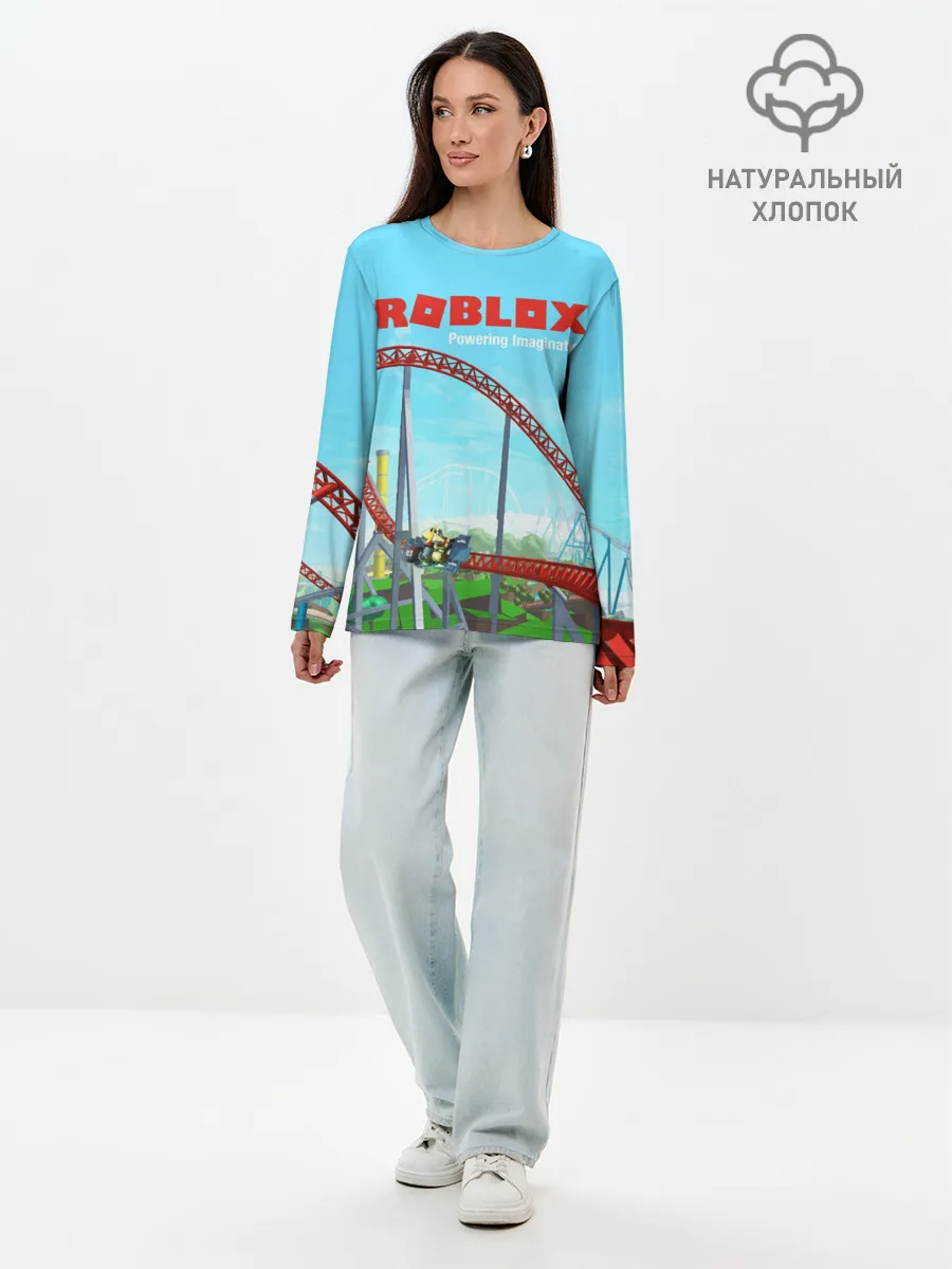 Лонгслив женский. Хлопок / ROBLOX: Powering Imagination