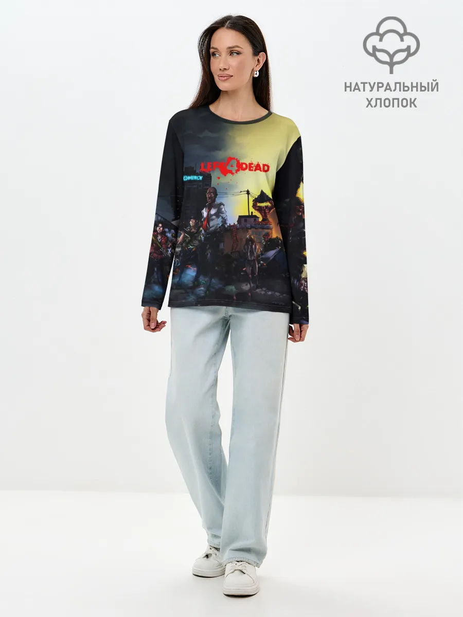 Лонгслив женский. Хлопок / LEFT 4 DEAD