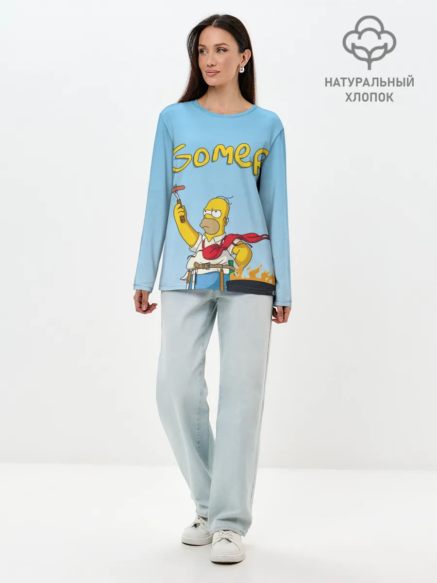 Лонгслив женский. Хлопок / Гомер