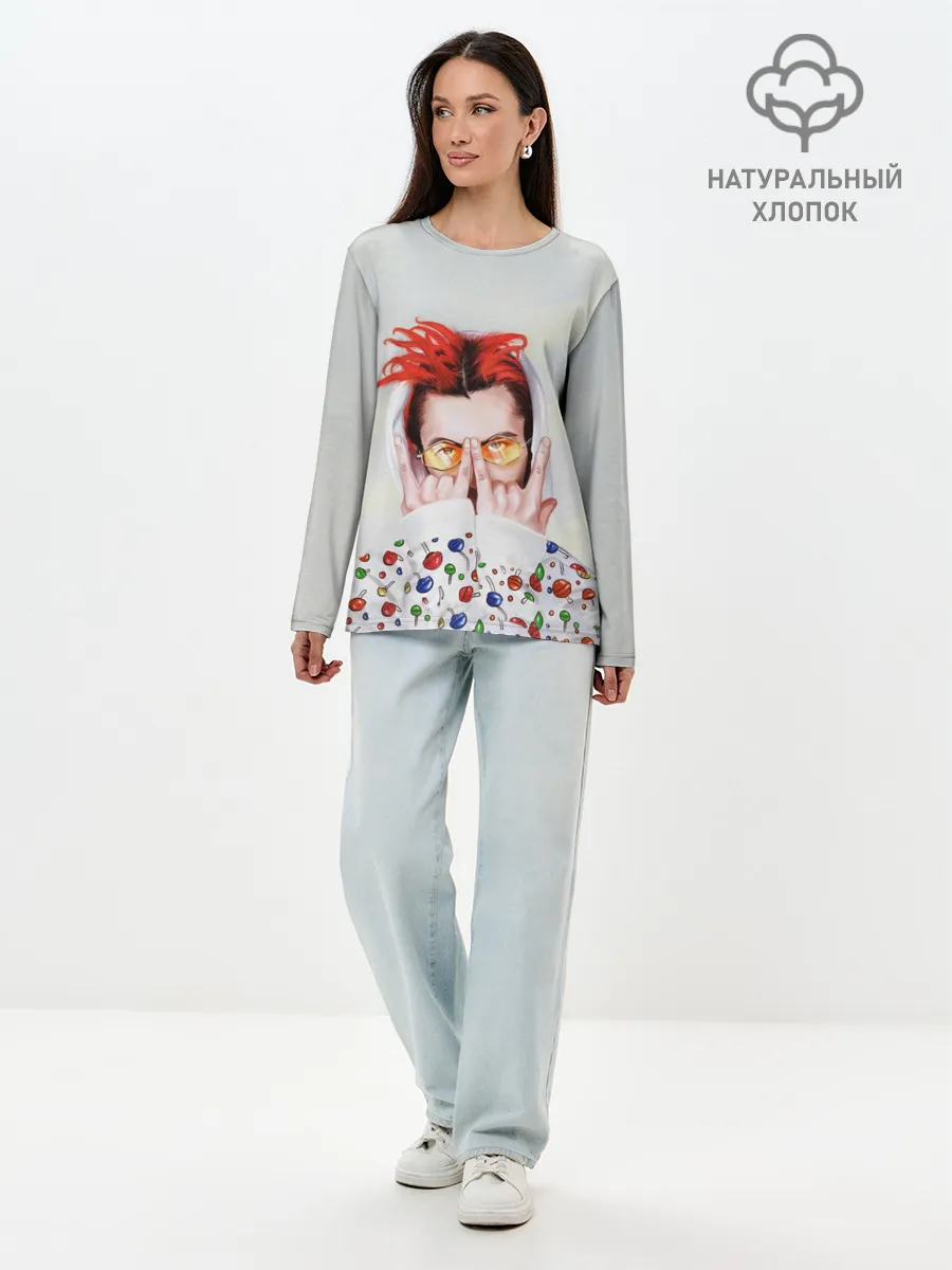 Лонгслив женский. Хлопок / Gone.Fludd