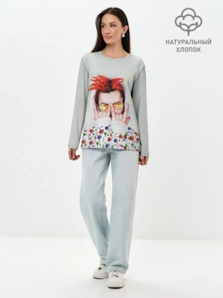 Лонгслив женский. Хлопок / Gone.Fludd