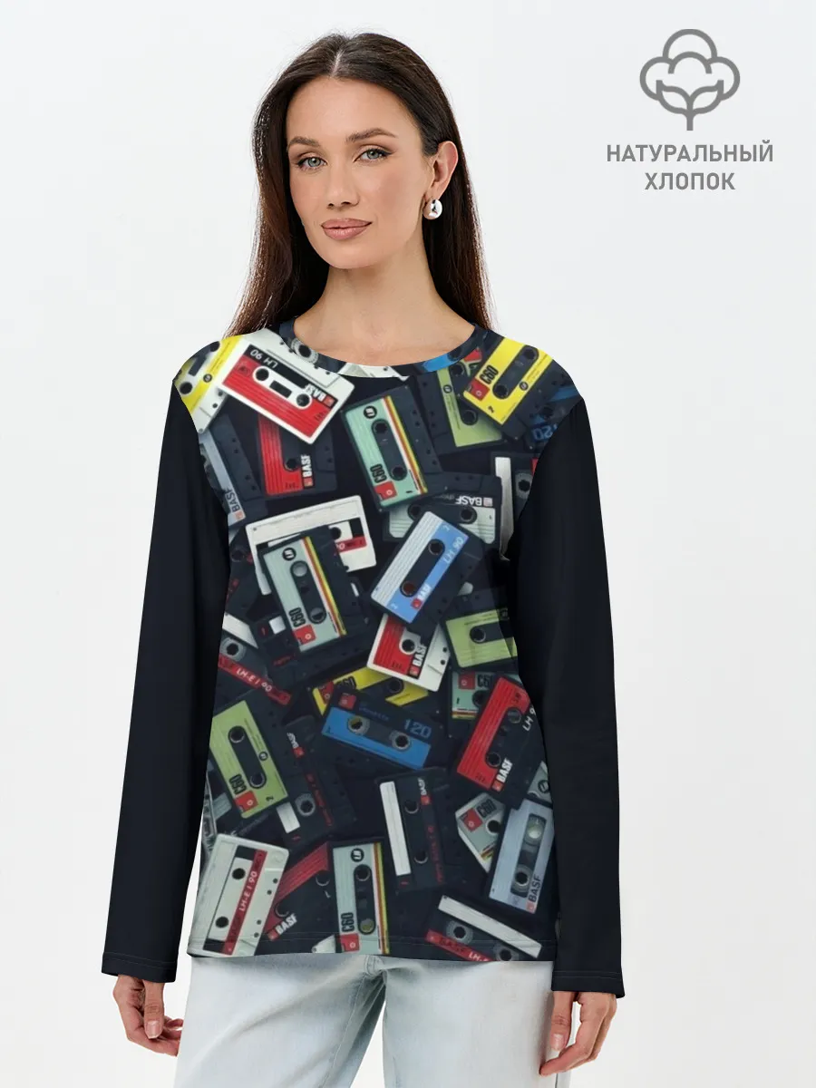 Лонгслив женский. Хлопок / 90-е