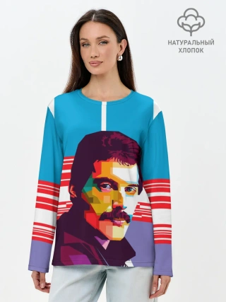 Лонгслив женский. Хлопок / Фредди Меркьюри