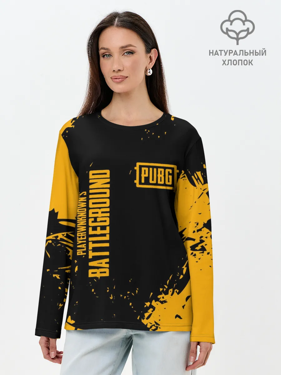 Лонгслив женский. Хлопок / PUBG | ПАБГ