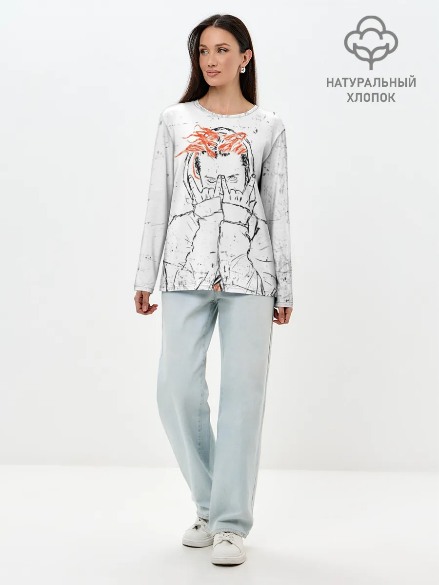 Лонгслив женский. Хлопок / GONE.Fludd