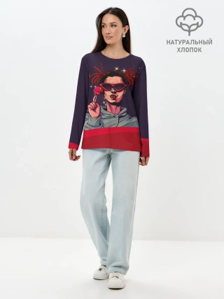 Лонгслив женский. Хлопок / GONE.Fludd