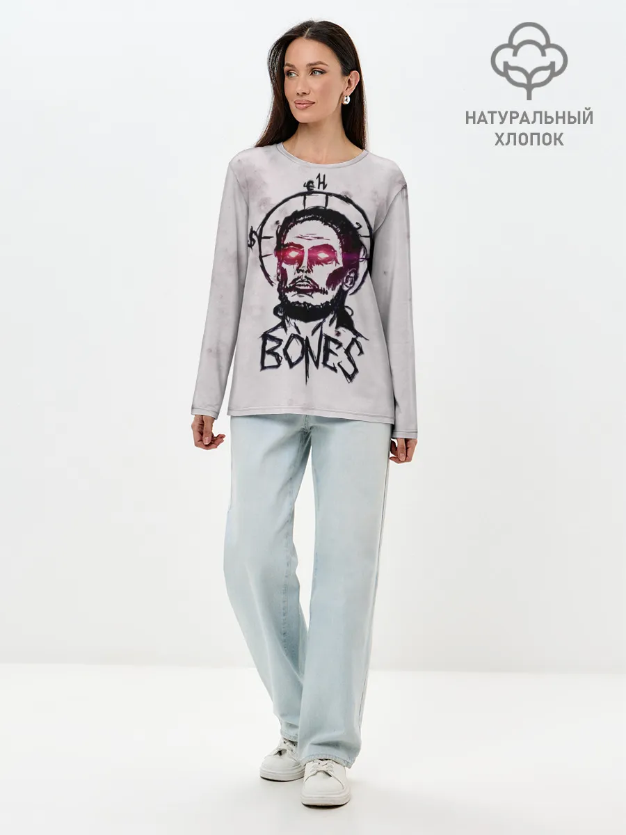 Лонгслив женский. Хлопок / BONES Sesh Team