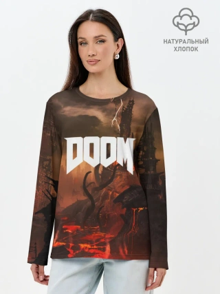 Лонгслив женский. Хлопок / DOOM