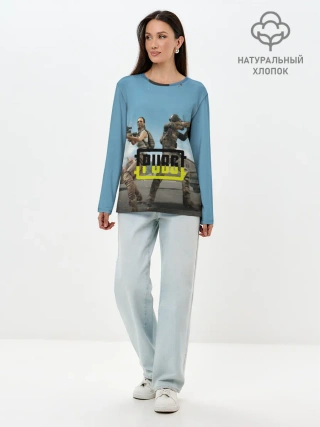 Лонгслив женский. Хлопок / PUBG