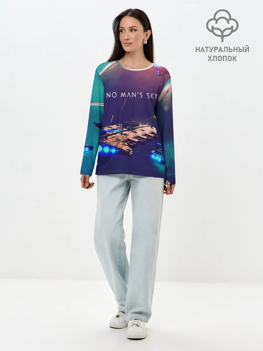 Лонгслив женский. Хлопок / NO MANS SKY
