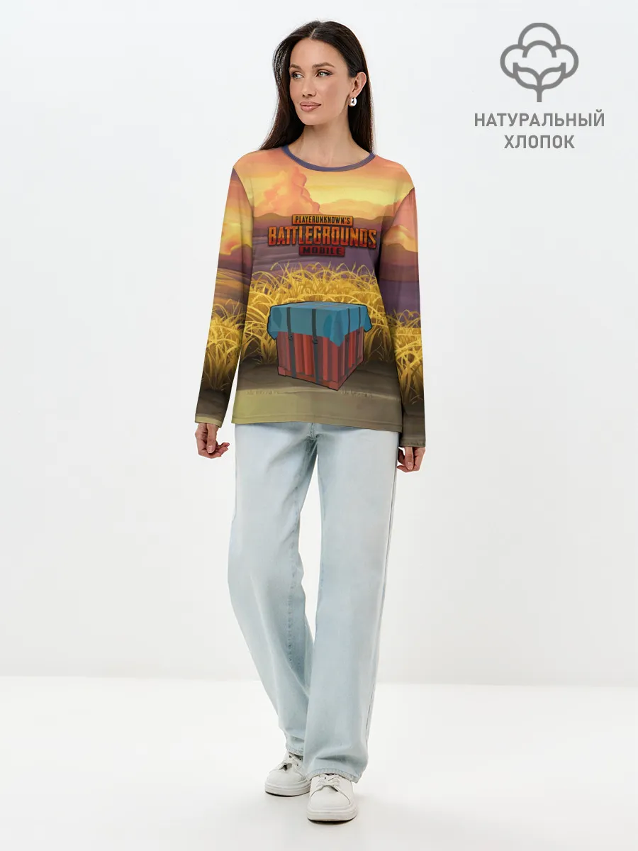 Лонгслив женский. Хлопок / PUBG MOBILE