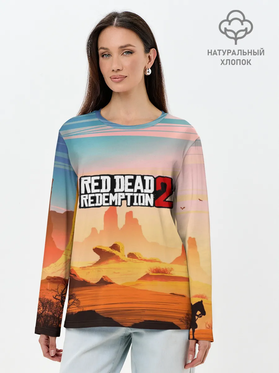 Лонгслив женский. Хлопок / Red Dead Redemption