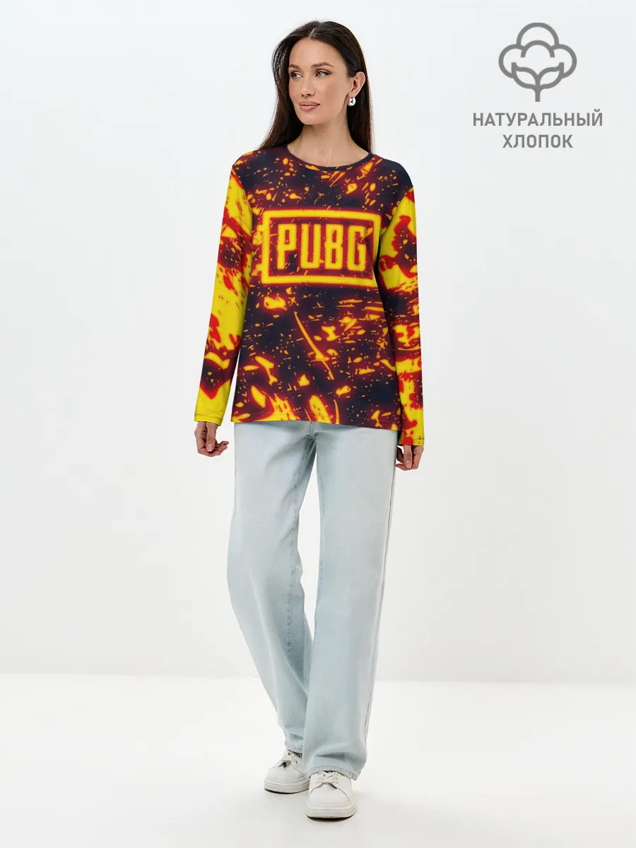 Лонгслив женский. Хлопок / PUBG