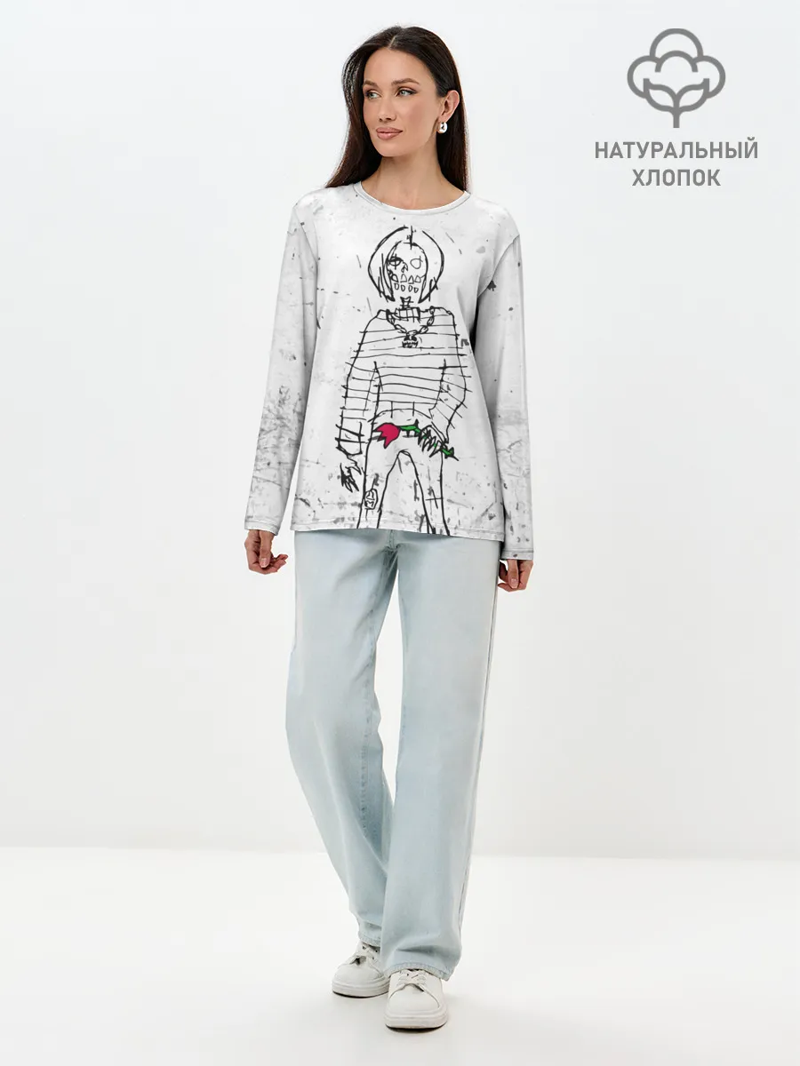 Лонгслив женский. Хлопок / Lizer - Blessed