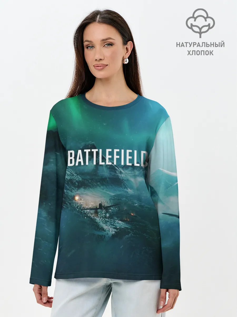 Лонгслив женский. Хлопок / BATTLEFIELD