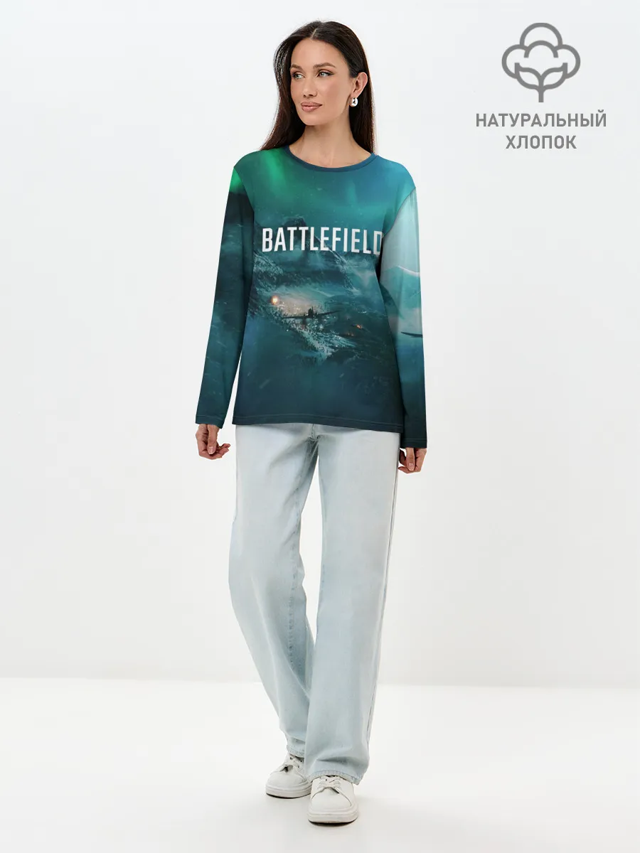 Лонгслив женский. Хлопок / BATTLEFIELD