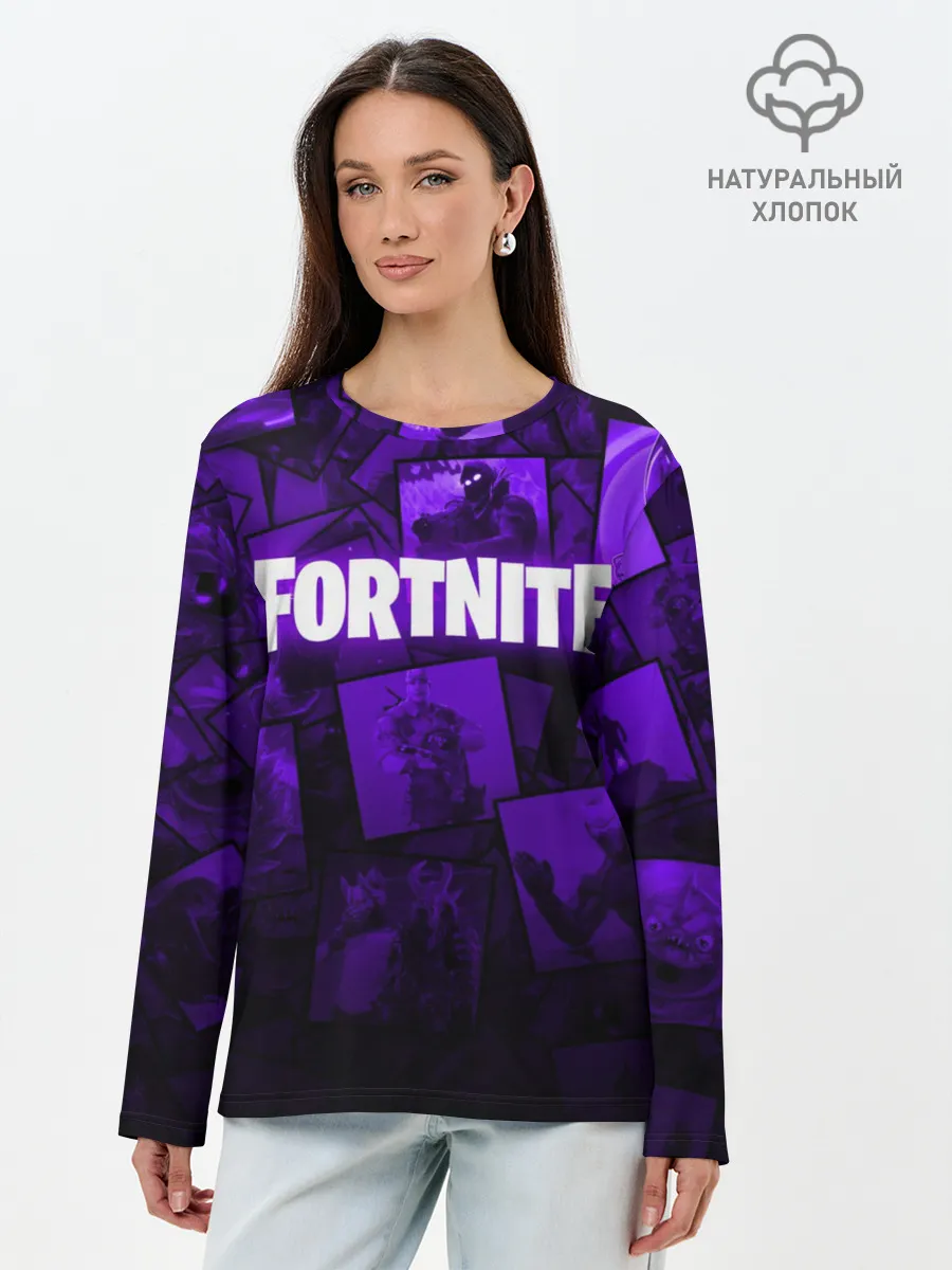 Лонгслив женский. Хлопок / FORTNITE