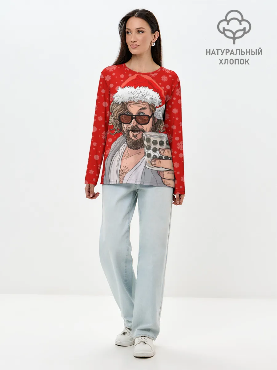 Лонгслив женский. Хлопок / Лебовски Санта