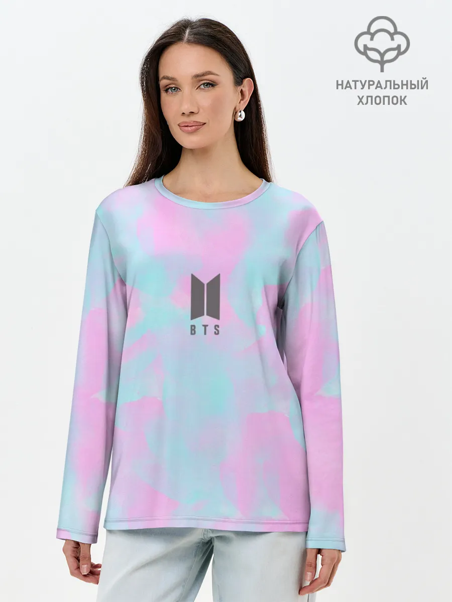 Лонгслив женский. Хлопок / BTS