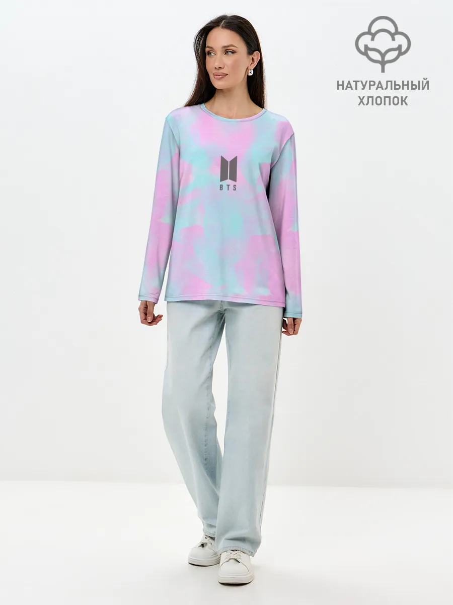 Лонгслив женский. Хлопок / BTS