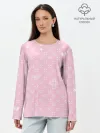 Лонгслив женский. Хлопок / Lil Peep pink pattern