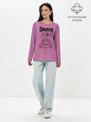 Лонгслив женский. Хлопок / Пошлая Молли
