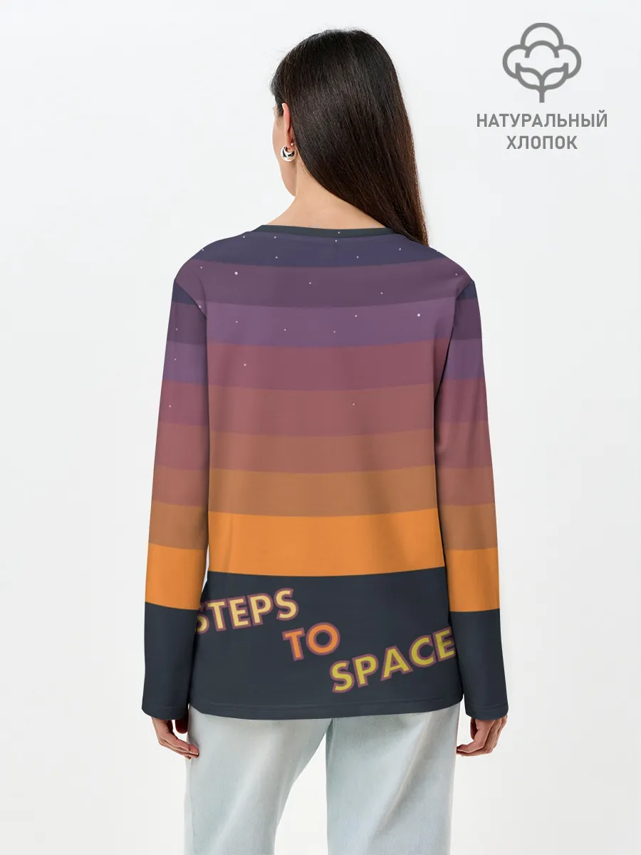 Лонгслив женский. Хлопок / STEPS TO SPACE