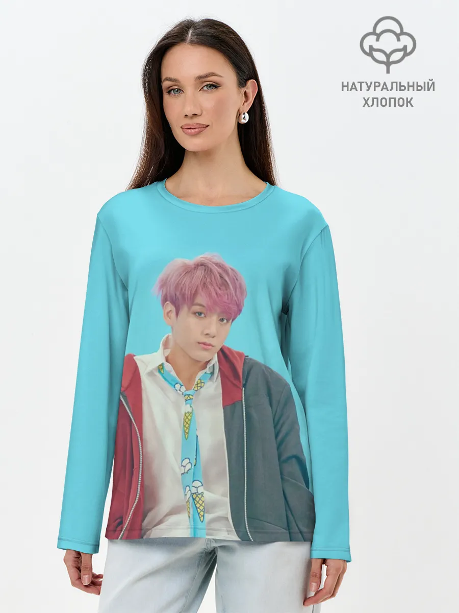 Лонгслив женский. Хлопок / BTS. Jungkook