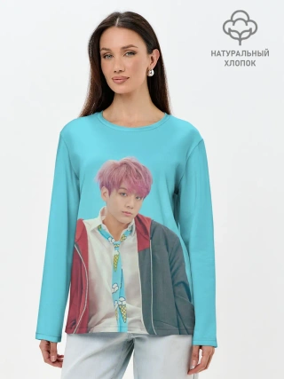 Лонгслив женский. Хлопок / BTS. Jungkook