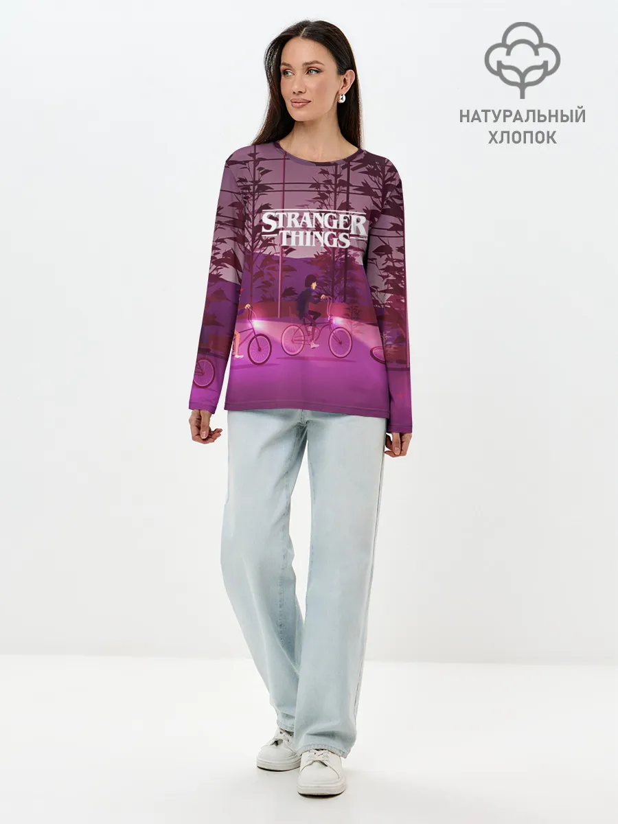 Лонгслив женский. Хлопок / STRANGER THINGS