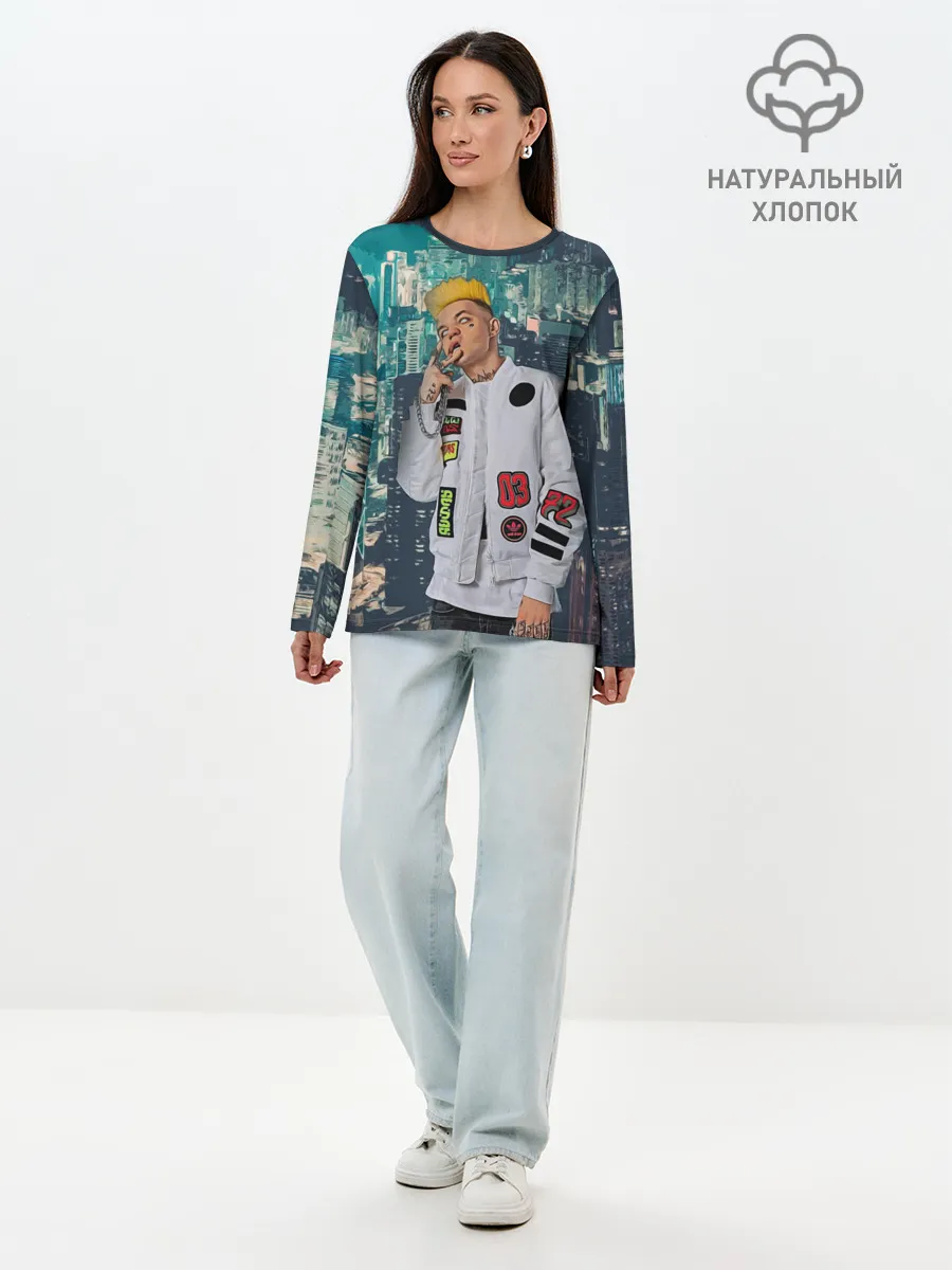 Лонгслив женский. Хлопок / Сайонара бой