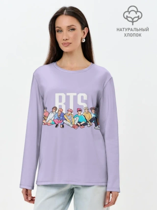 Лонгслив женский. Хлопок / BTS