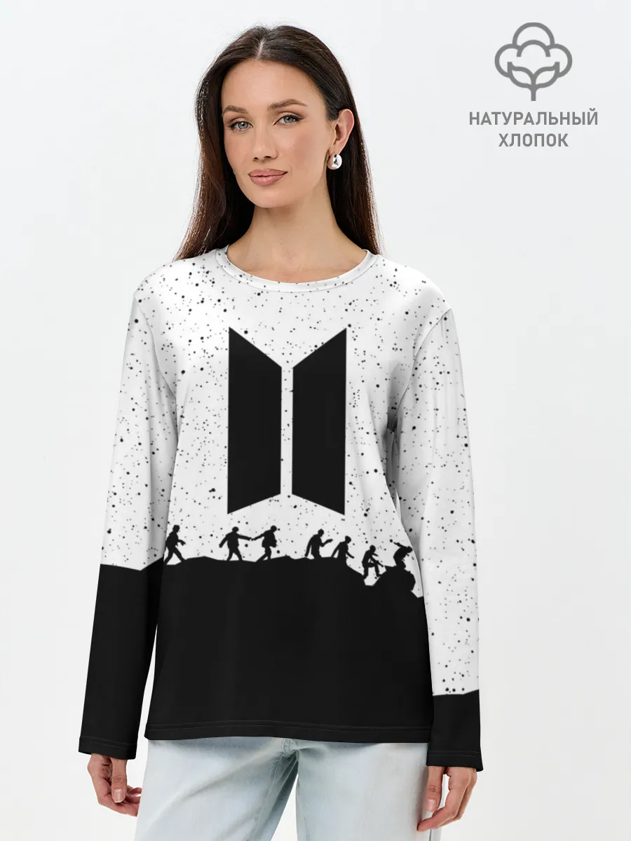 Лонгслив женский. Хлопок / BTS STARS | БТС ЗВЁЗДЫ