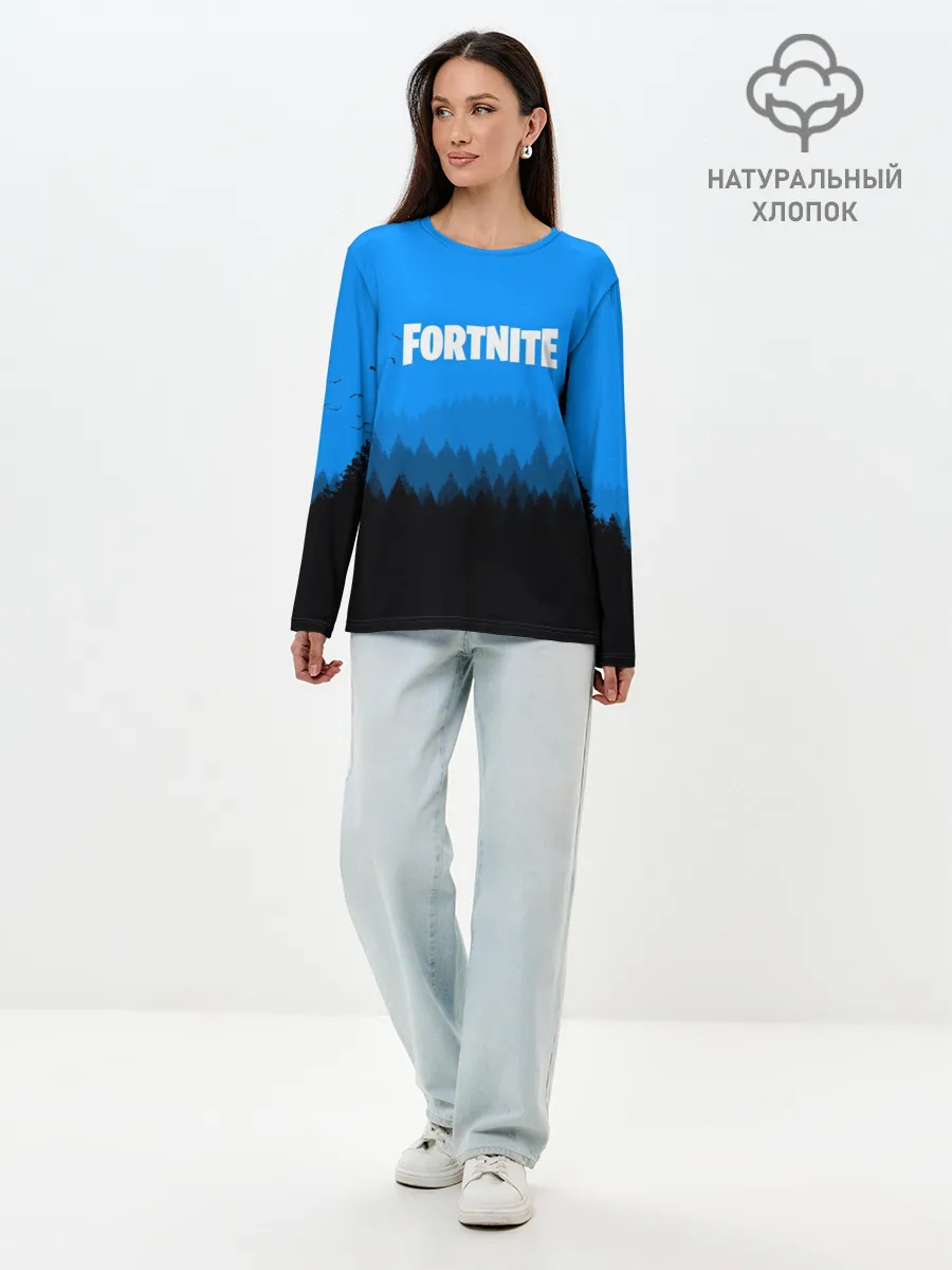 Лонгслив женский. Хлопок / Fortnite