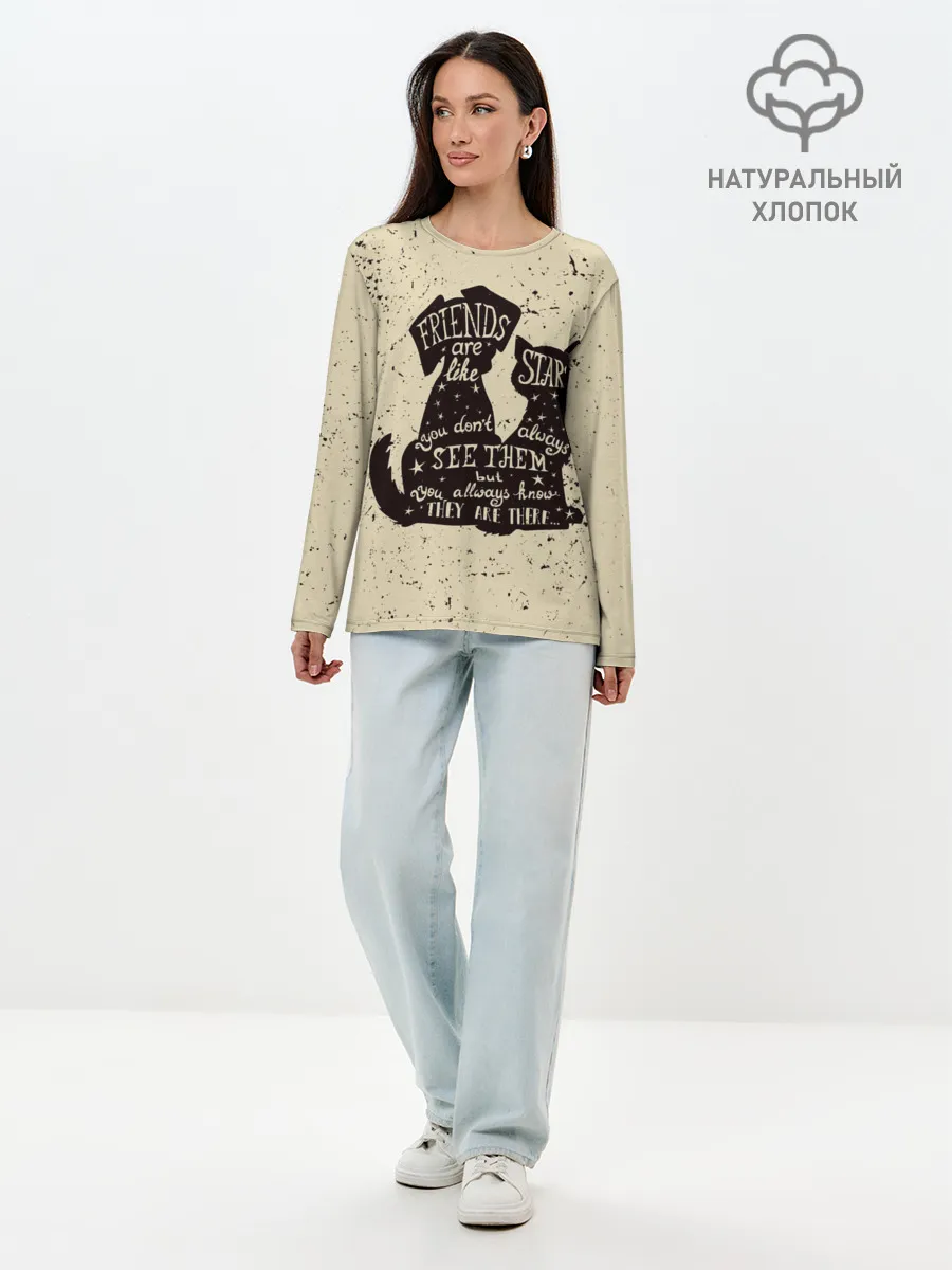 Лонгслив женский. Хлопок / Friends