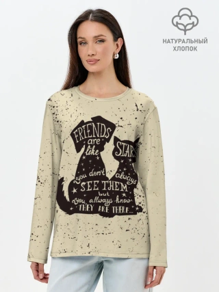 Лонгслив женский. Хлопок / Friends