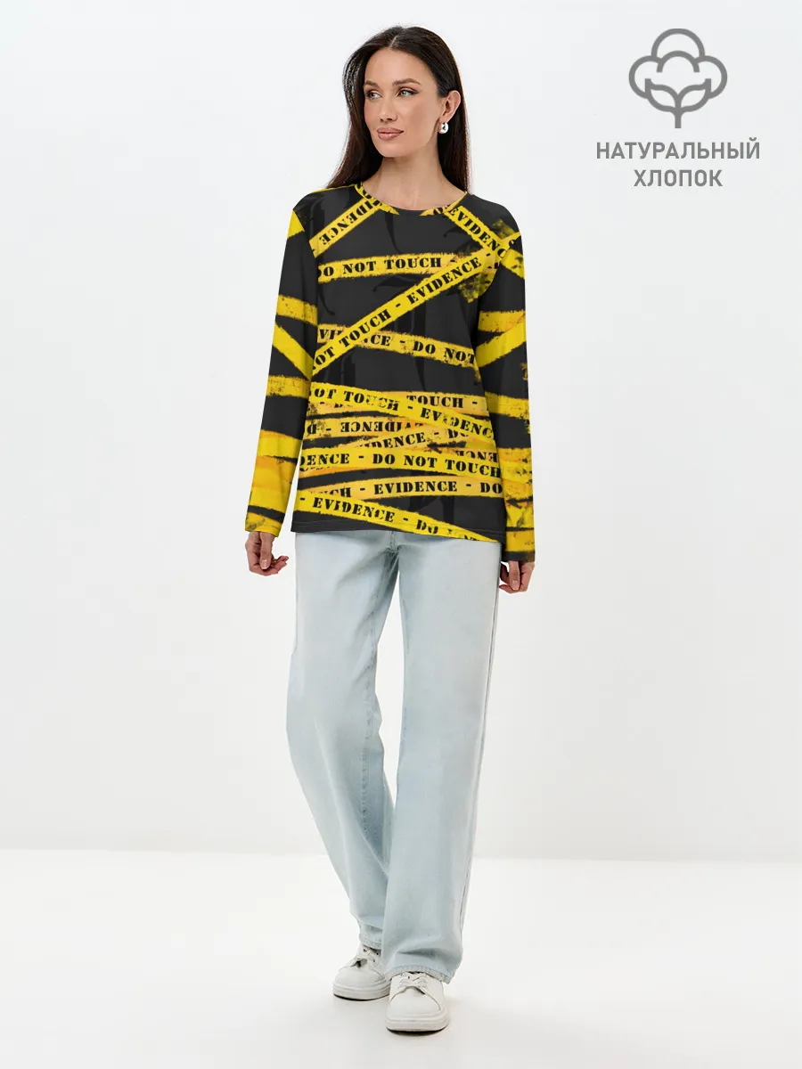 Лонгслив женский. Хлопок / Улика - не трогать