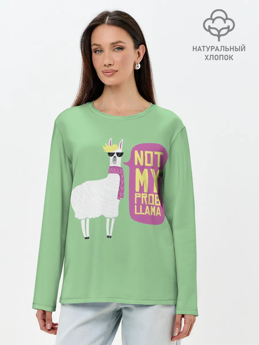 Лонгслив женский. Хлопок / Лама