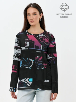 Лонгслив женский. Хлопок / Неонуар | CS:GO