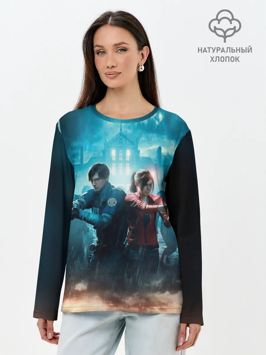 Лонгслив женский. Хлопок / Resident Evil 2