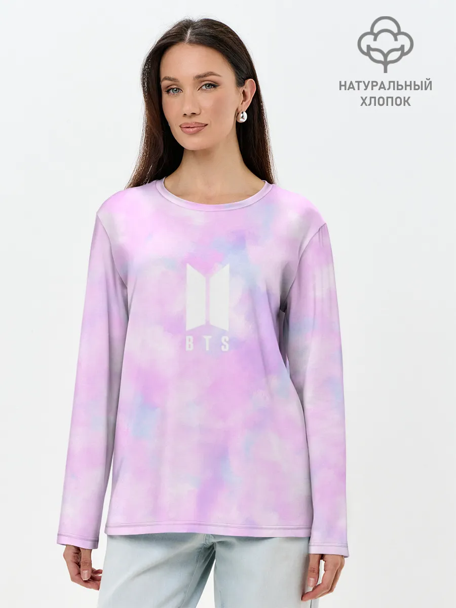 Лонгслив женский. Хлопок / BTS