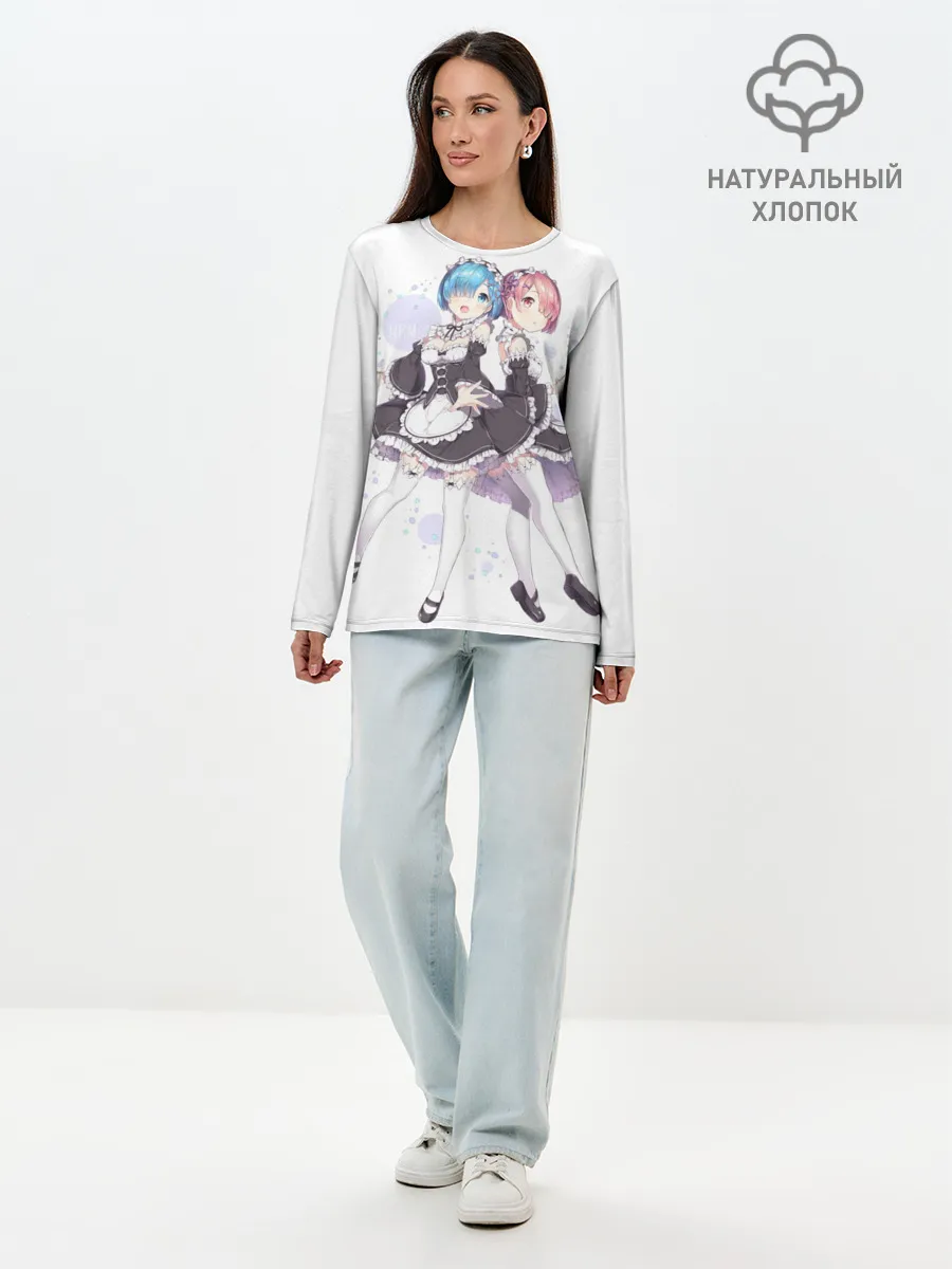 Лонгслив женский. Хлопок / Re Zero