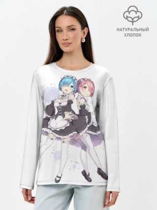 Лонгслив женский. Хлопок / Re Zero