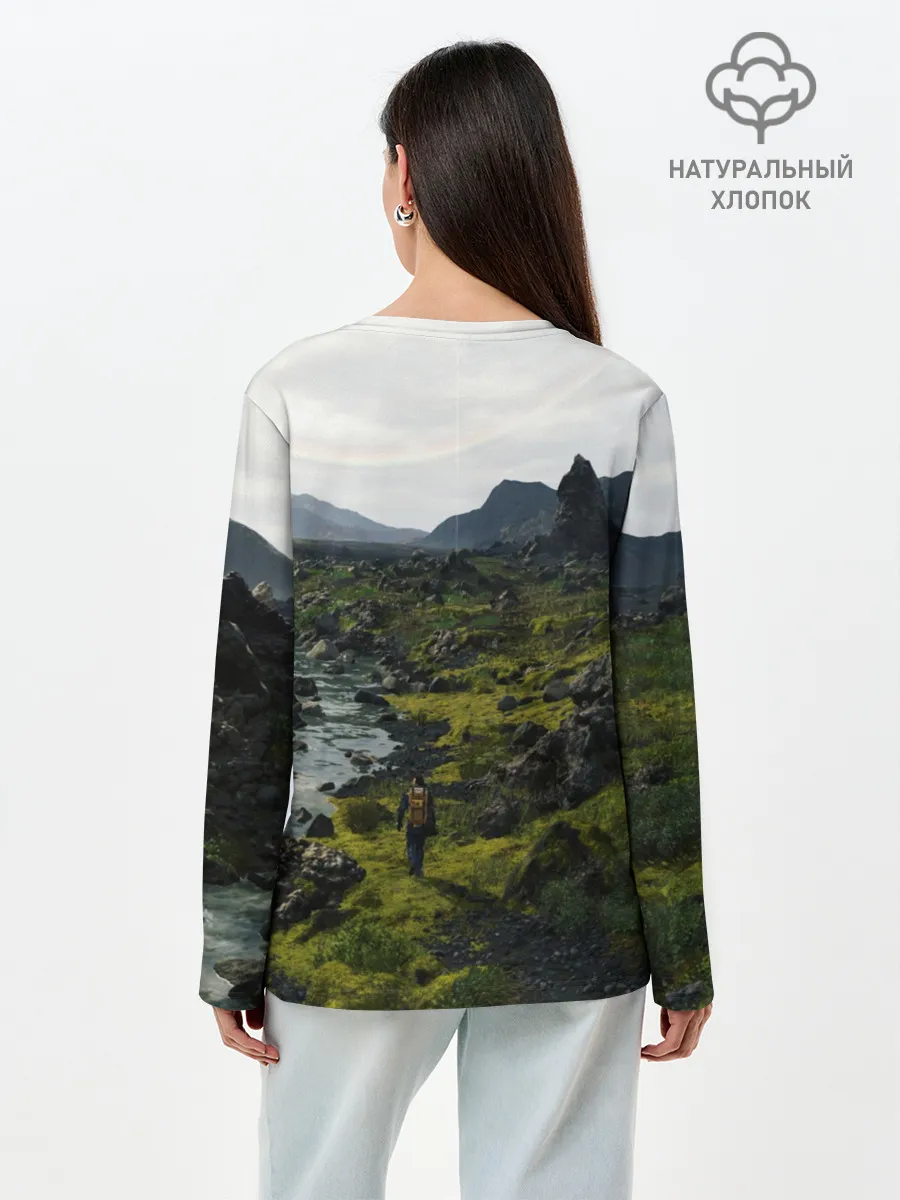 Лонгслив женский. Хлопок / Death Stranding