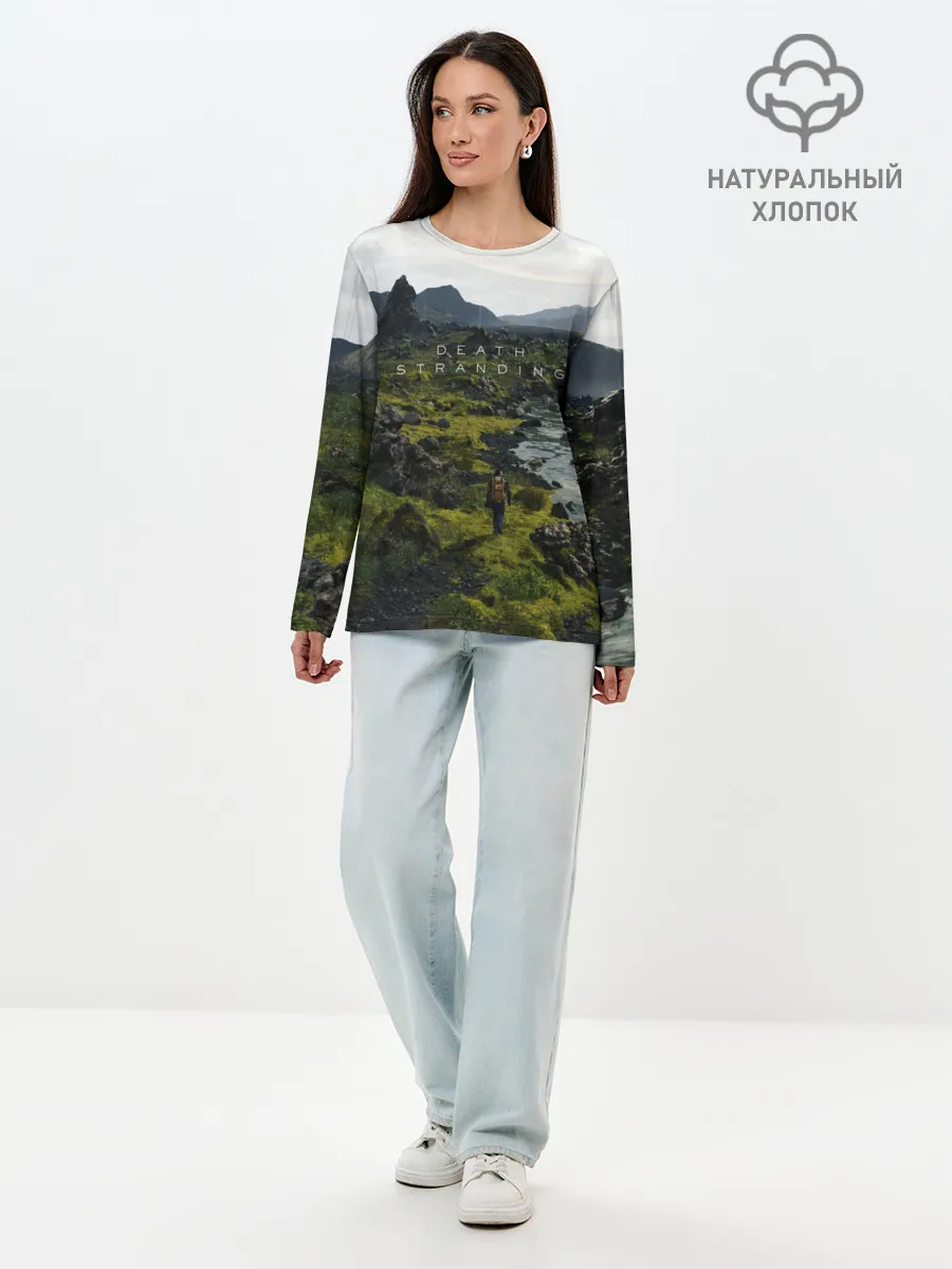 Лонгслив женский. Хлопок / Death Stranding
