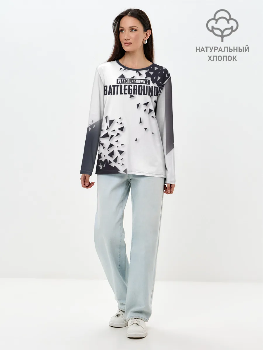 Лонгслив женский. Хлопок / PUBG Jacket Black