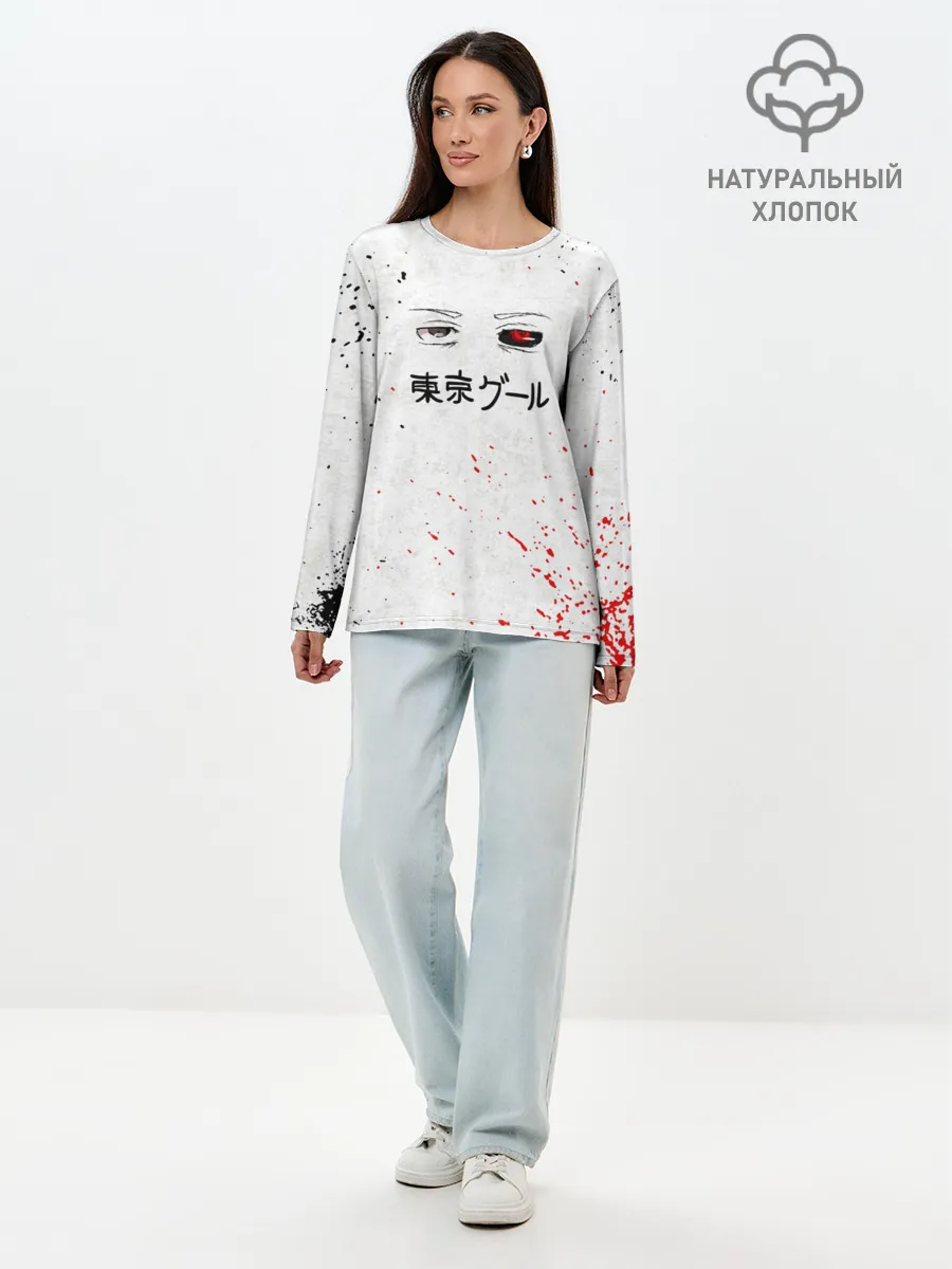 Лонгслив женский. Хлопок / Токийский гуль