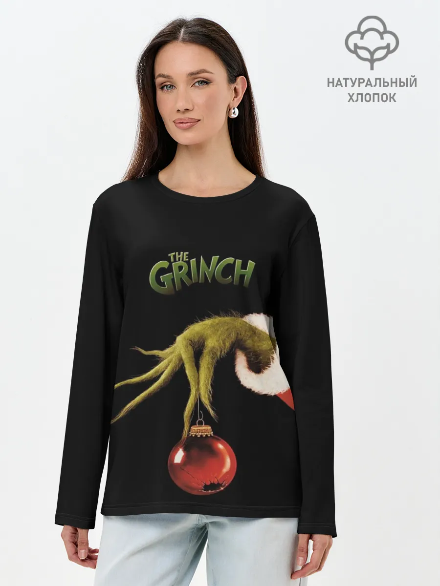 Лонгслив женский. Хлопок / Похититель рождества